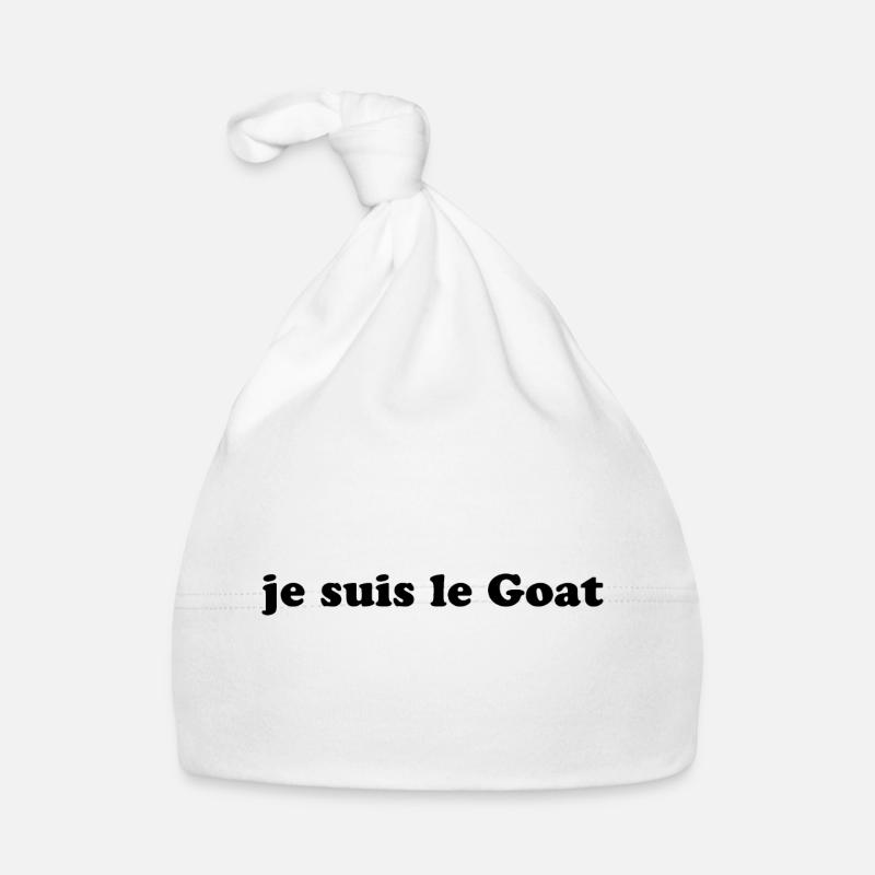 Tshirt idée humour goat - Bonnet bio Bébé - blanc