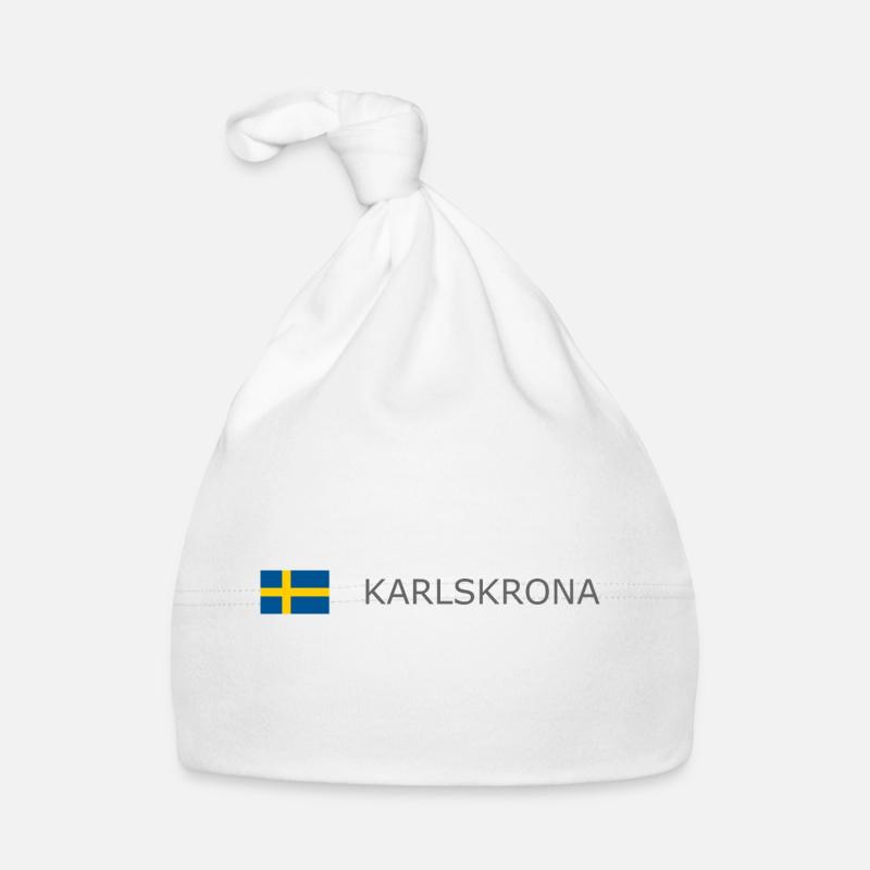 Drapeau de la Suède - Karlskrona - Sverige - Schweden Bonnet bio Bébé