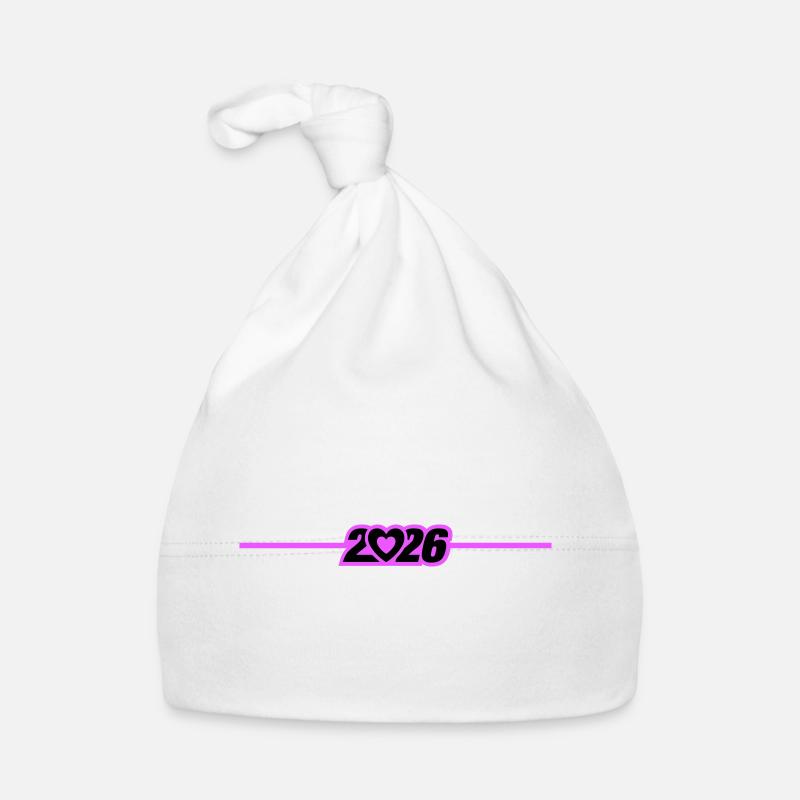 Cœur année 2026 Bonnet bio Bébé