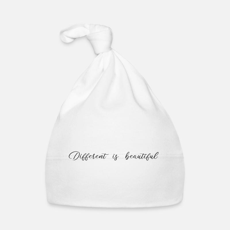 Different is beautiful - Organic Baby Cap - white