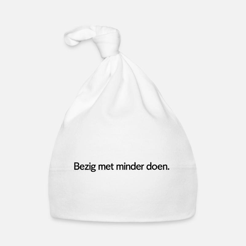 Faire moins – Conception de texte tendance Bonnet bio Bébé