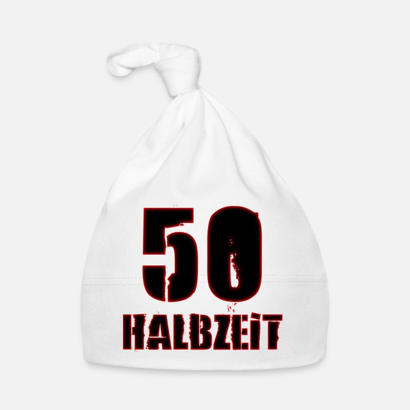 Geburtstag 50 - Halbzeit Baby Bio-Mütze