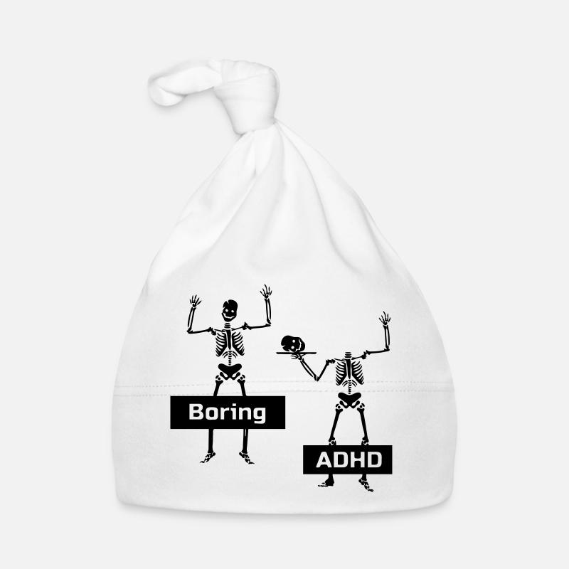 Boring vs ADHD ADHS Spruch Geschenk Baby Bio-Mütze
