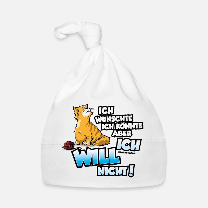 Ich wünschte ich könnte aber ich will nicht Katze Baby Bio-Mütze