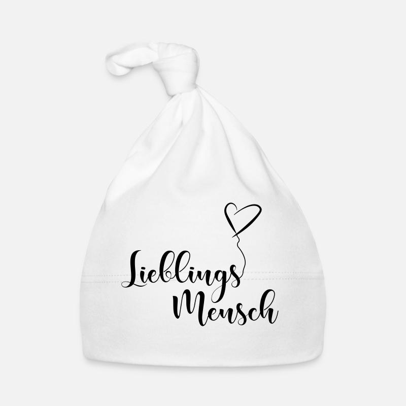 Lieblingsmensch - Baby Bio-Mütze - Weiß