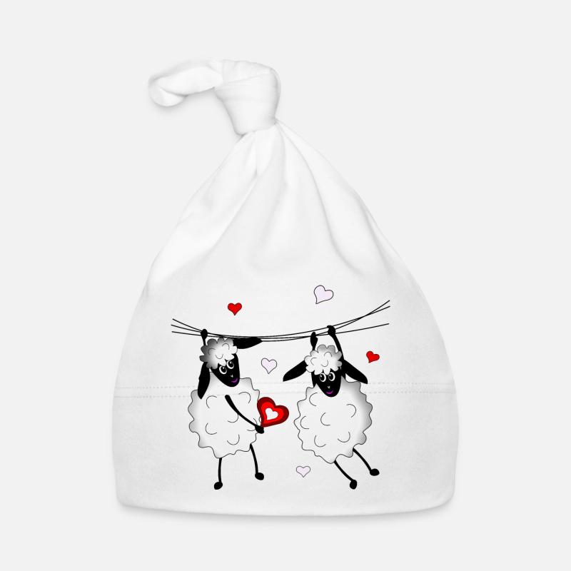 Schafe Bock Lamm Lämmer Schaf Ziege Wolle Baby Bio-Mütze