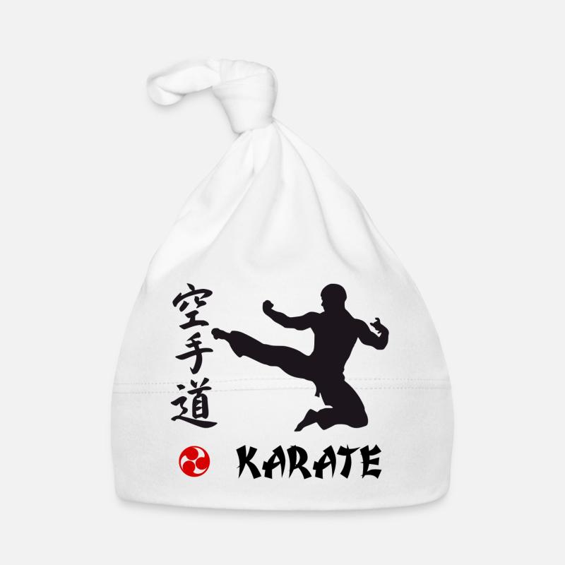 Karate schwarz Baby Bio-Mütze