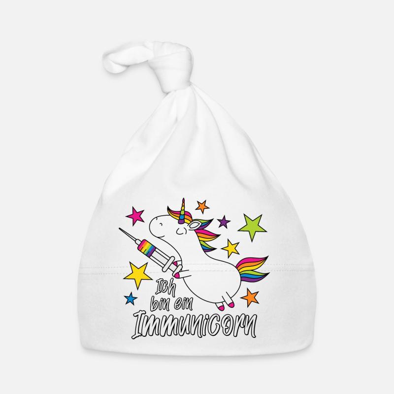 Geimpft Einhorn Ich bin ein Immunicorn Baby Bio-Mütze