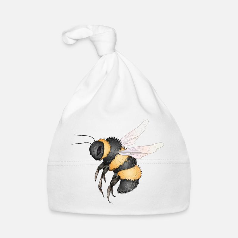 detaillierte Zeichnung einer fliegenden Hummel Baby Bio-Mütze