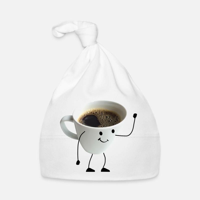 kaffee mit gesicht Baby Bio-Mütze