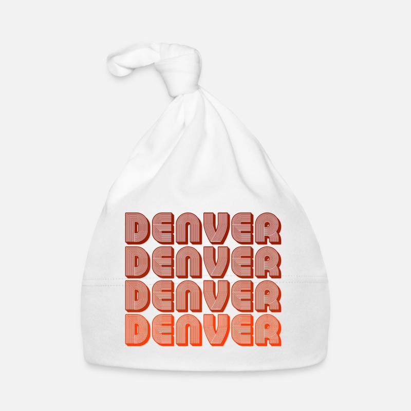 Denver Retro Block Font Organic Baby Cap