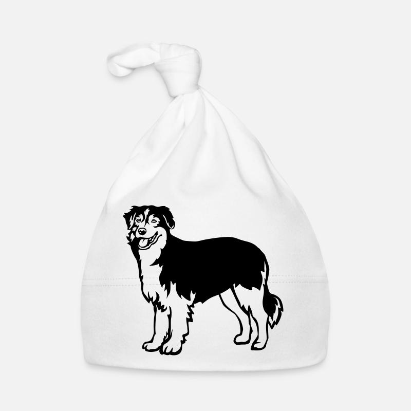 Australian Shepherd - Organic Baby Cap - white