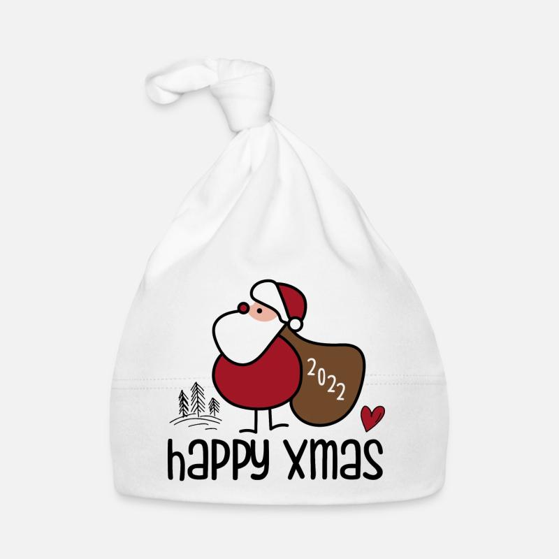 Festive Christmas Santa Organic Baby Cap