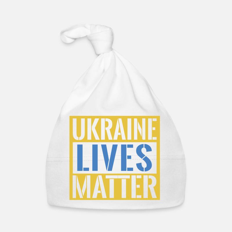 Déclaration audacieuse de Ukraine Lives Matter Bonnet bio Bébé