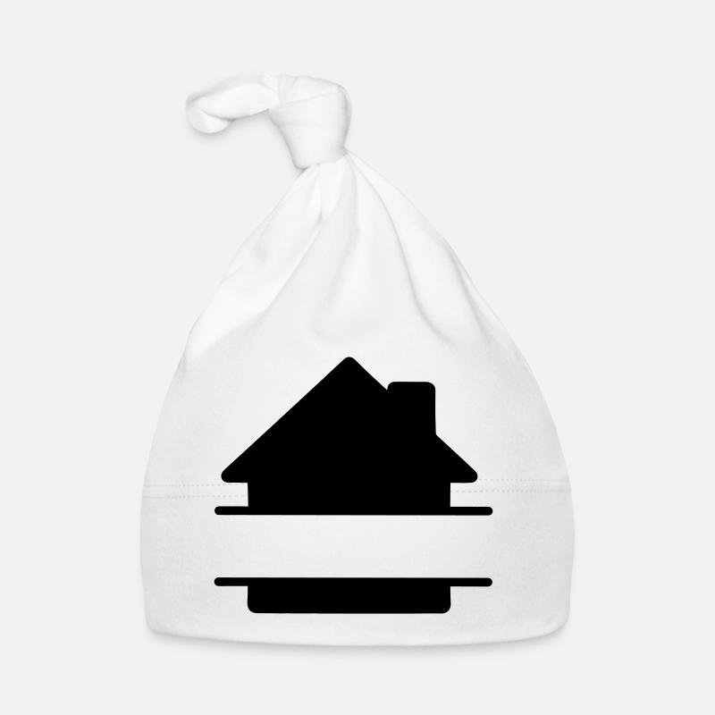 Hausschatten-Logo-Textbanner Baby Bio-Mütze