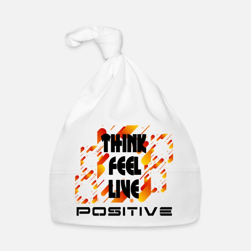 Think feel live positive v4 Organic Baby Cap