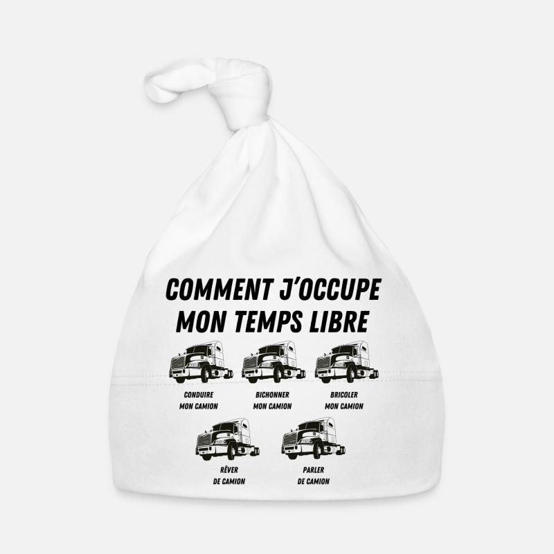 comment j'occupe mon temps libre - Bonnet bio Bébé - blanc