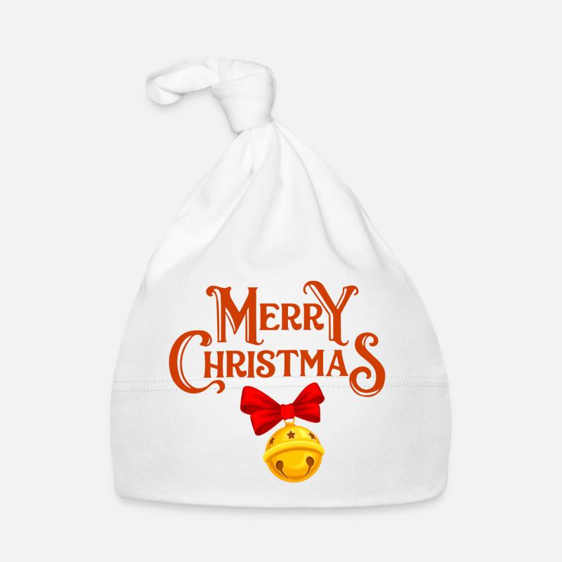 Merry Christmas, joyeux Noël, joyeuses fêtes Bonnet bio Bébé