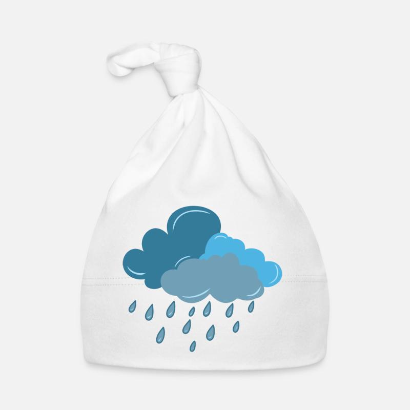 Cloud, Rain, Thunderstorm Organic Baby Cap