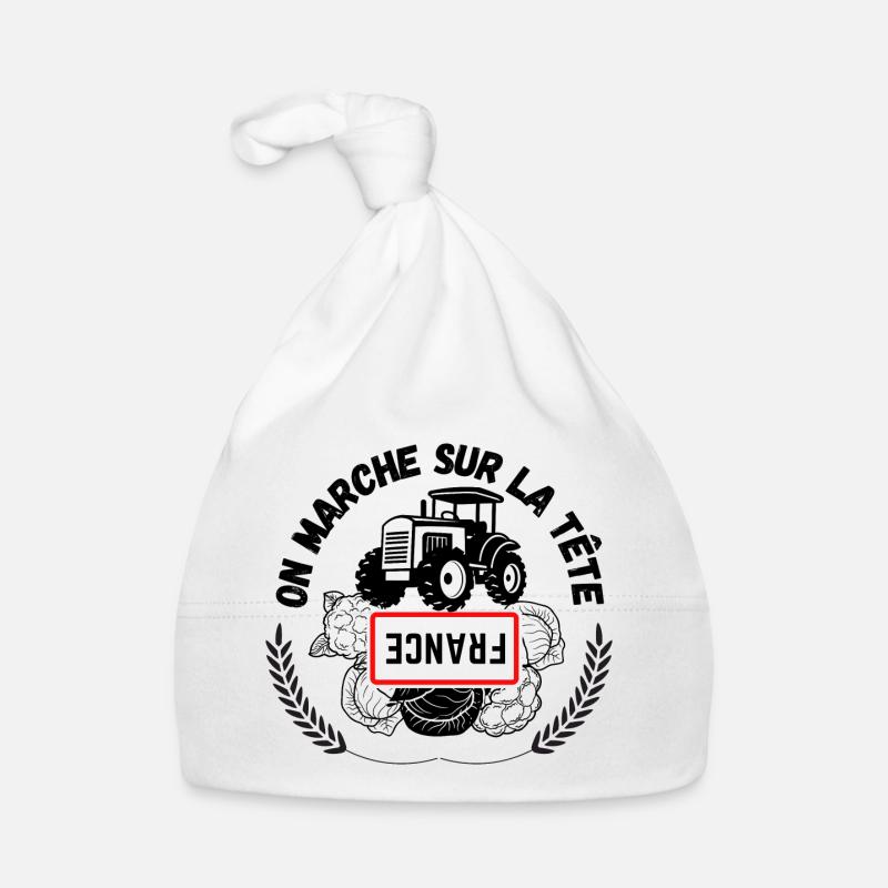 Agriculteurs français - Bonnet bio Bébé - blanc