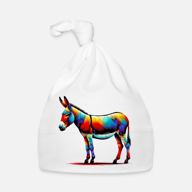Esel, Schnuller, Maultier Baby Bio-Mütze