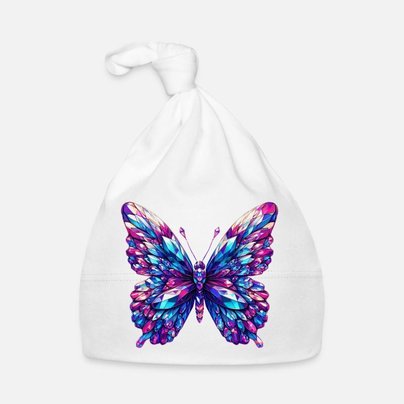 Crystal Butterfly Organic Baby Cap