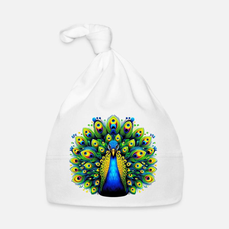 Pfau Baby Bio-Mütze