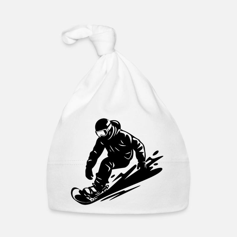 Snowboarder Baby Bio-Mütze