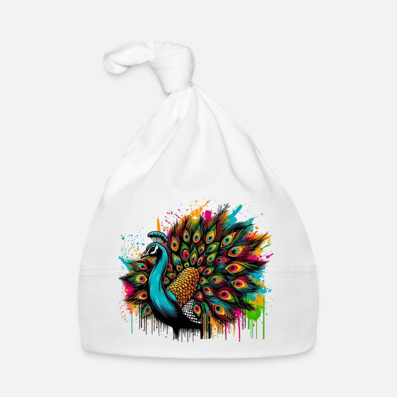 Pfau Baby Bio-Mütze