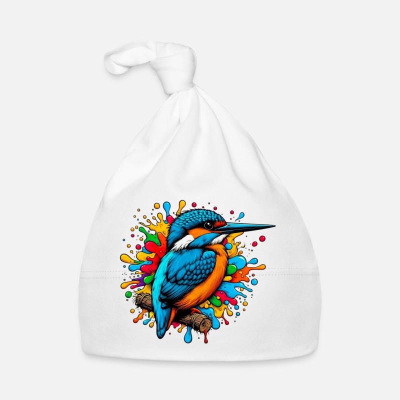 Martin-pêcheur - Bonnet bio Bébé - blanc