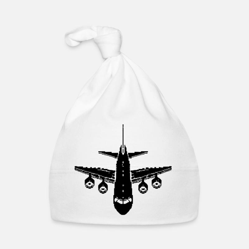 Flugzeug Pixel Grafik Baby Bio-Mütze