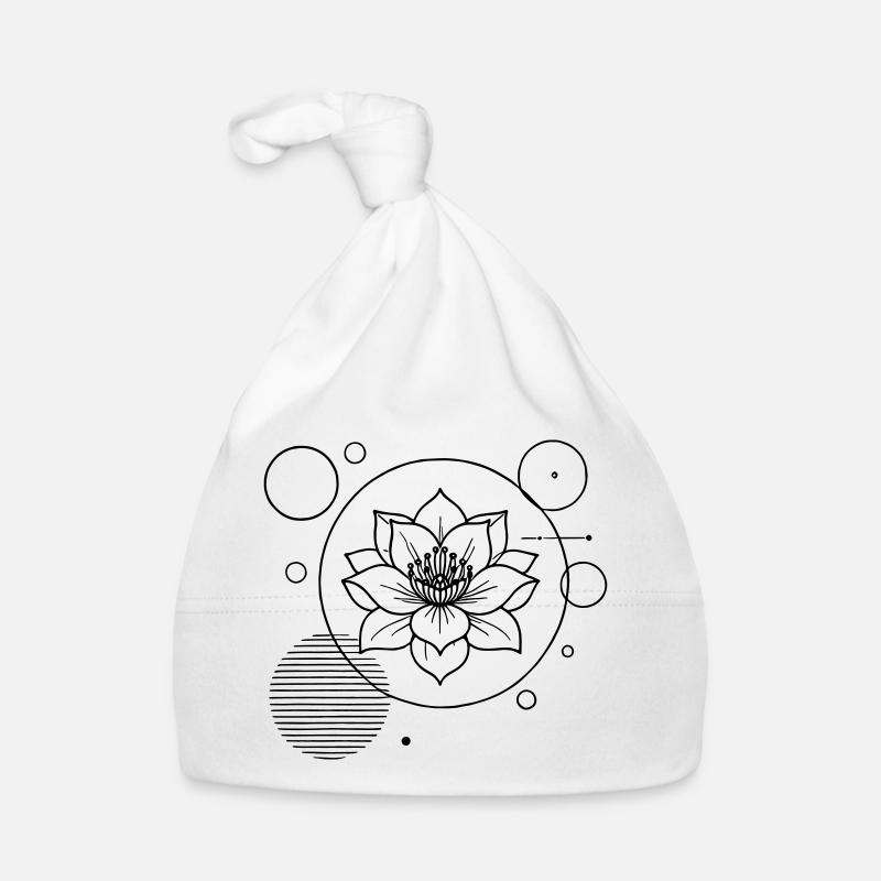 Lotus et géométrie – Équilibre esthétique de la nature Bonnet bio Bébé