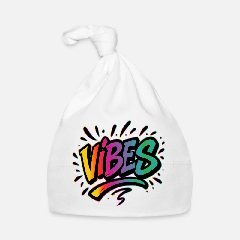 VIBES Graffiti Lettering – Colourful Statement Organic Baby Cap
