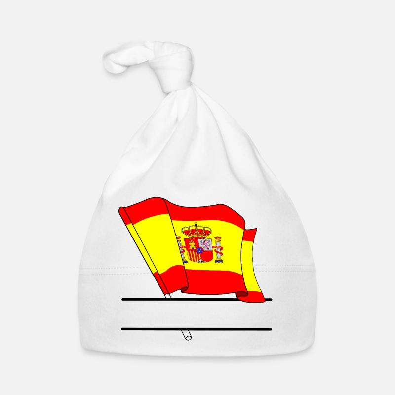 Spanische Flagge mit eigenem Text – persönliches Design Baby Bio-Mütze