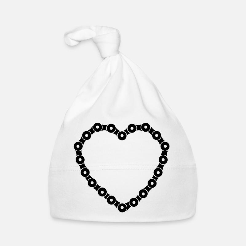 Chaîne de vélo en forme de cœur – Design créatif Bonnet bio Bébé