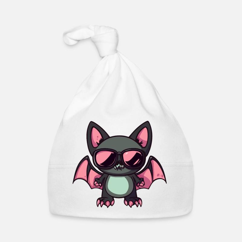 Chat vampire mignon avec des lunettes de soleil Bonnet bio Bébé