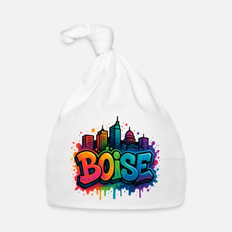 Boise Graffiti Skyline Baby Bio-Mütze