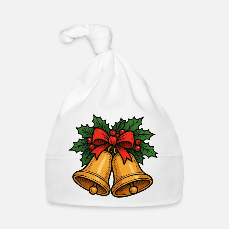 Les cloches de Noël s’inclinent Bonnet bio Bébé