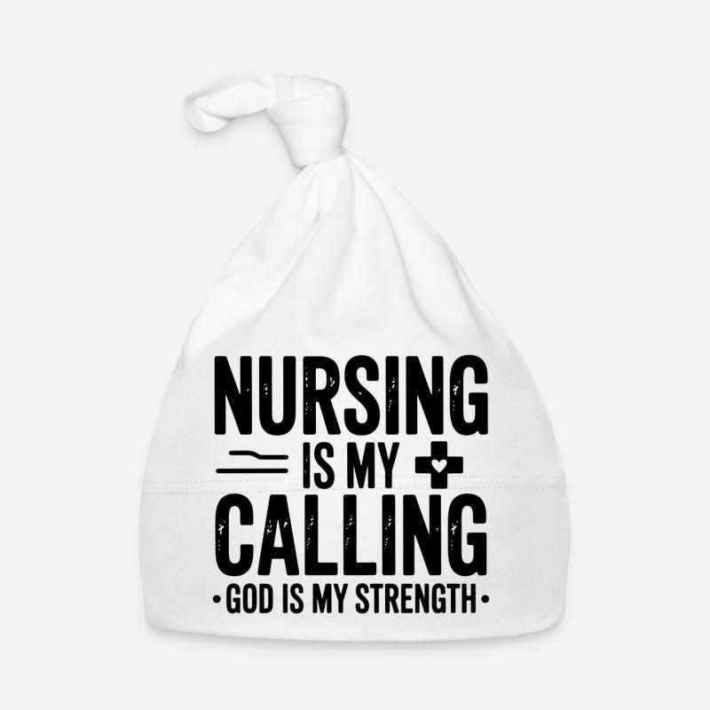 Pflege Nursing Is My Calling God Is My Strength Baby Bio-Mütze