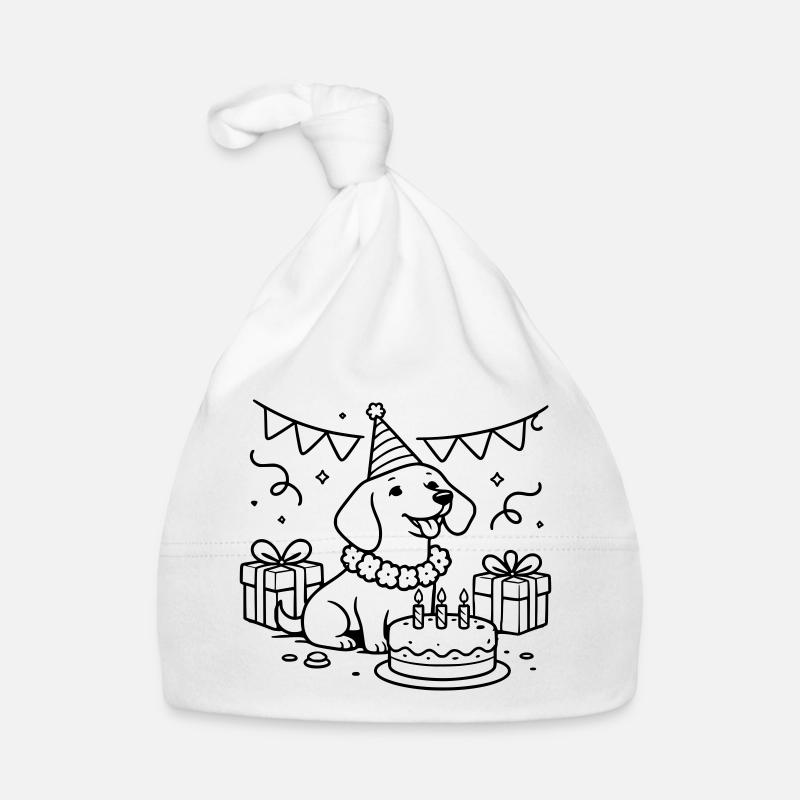Geburtstag Dackel Torte Kinder  Baby Bio-Mütze