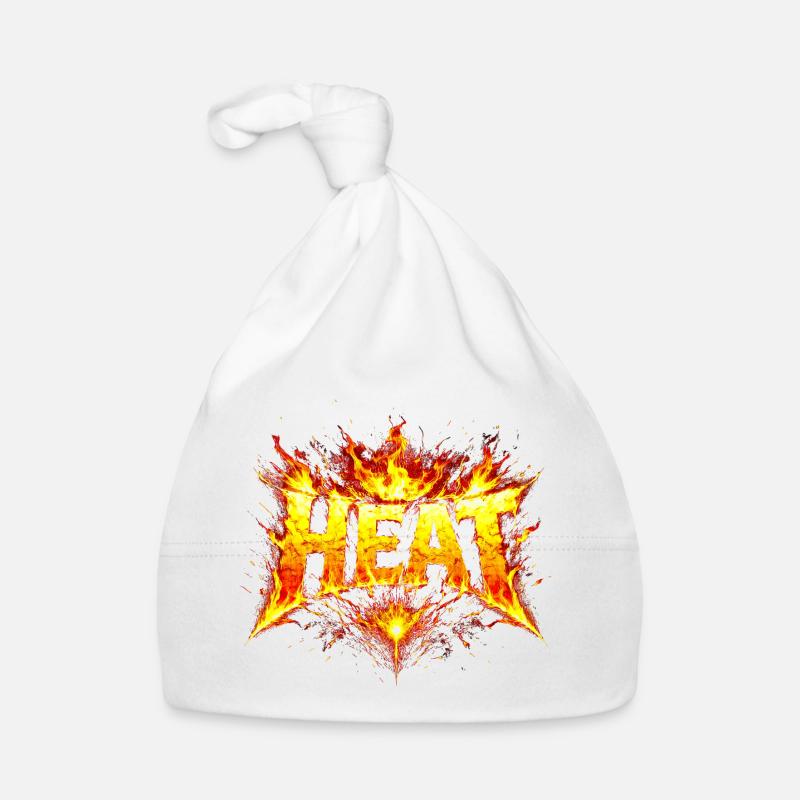 Typographie HEAT enflammée Bonnet bio Bébé