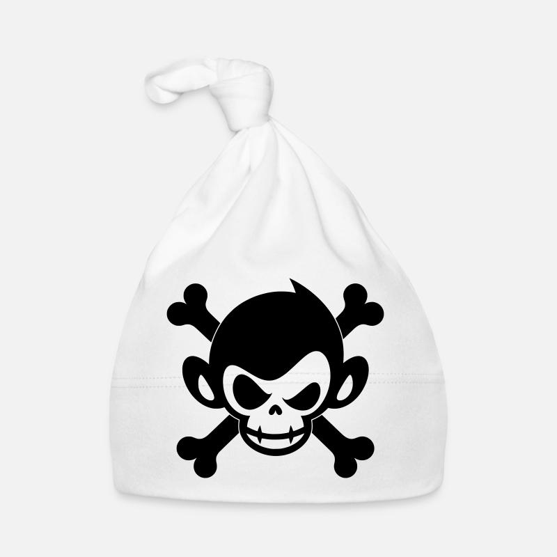 Skull Monkey Pirate Icon Organic Baby Cap