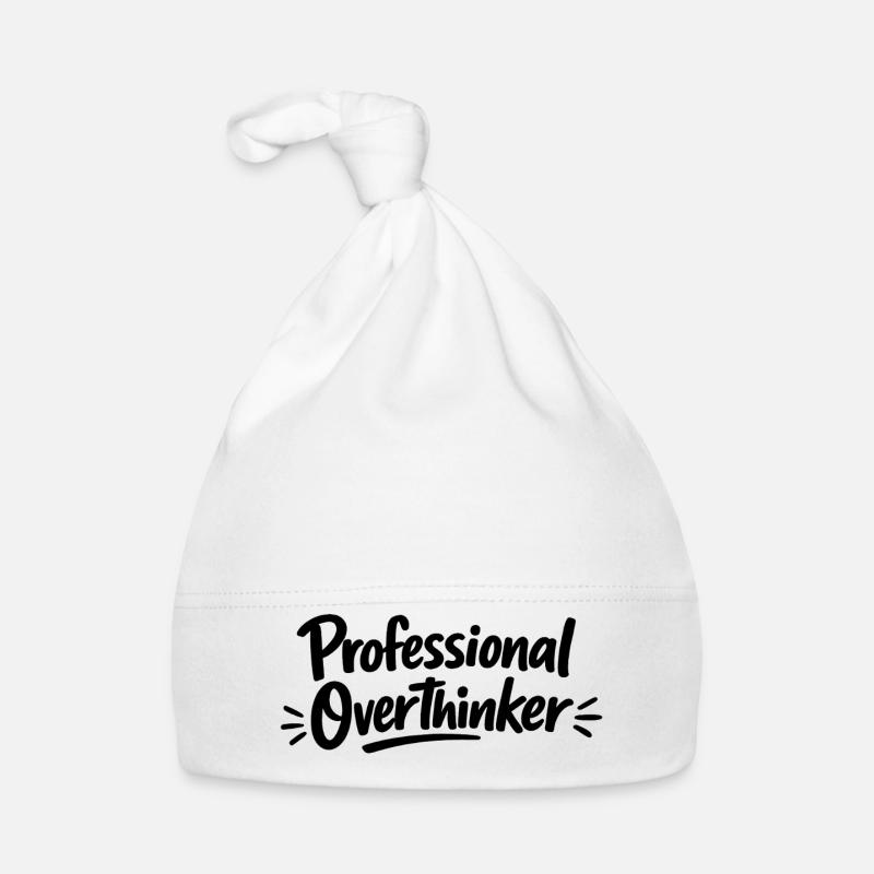 Professional OVERTHINKER Minimalistisch Baby Bio-Mütze