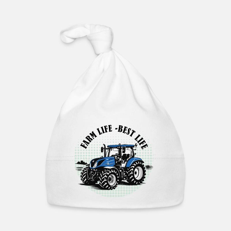 Farm Life – Blauer Traktor Geschenk Trekker Baby Bio-Mütze