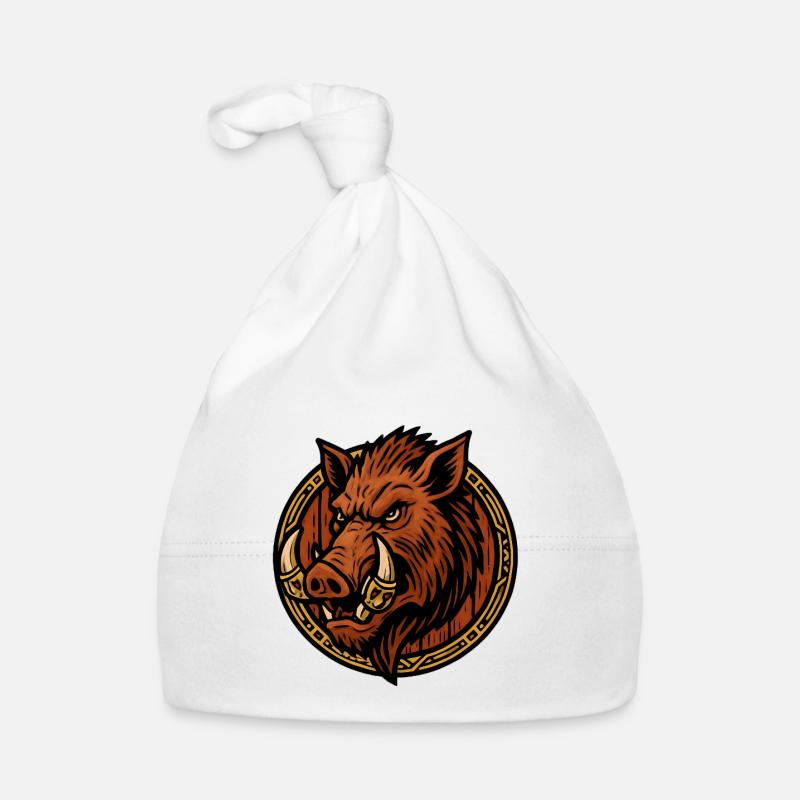 Wilder Eber Ring Tribal Stil Baby Bio-Mütze