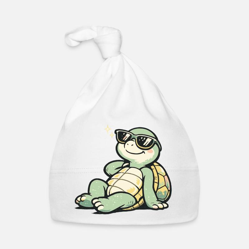 Sonnenschildkröte mit Stil Baby Bio-Mütze