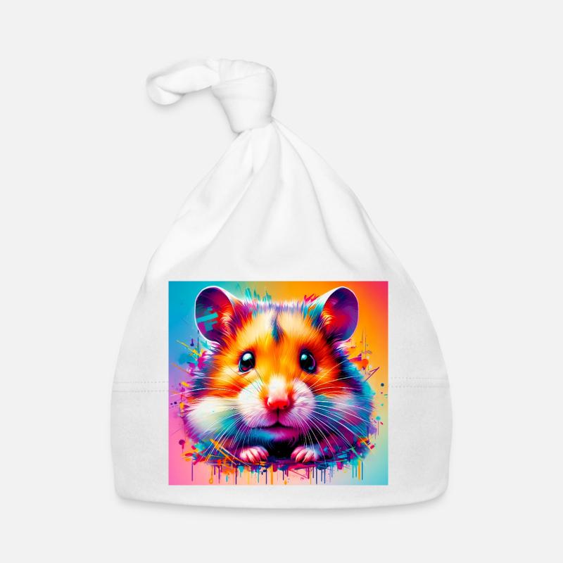 Hamster - Baby Bio-Mütze - Weiß