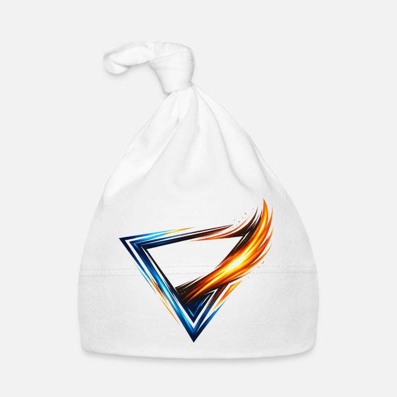 Triangle de design de justaucorps Bleu Orange Style Dynamique Bonnet bio Bébé