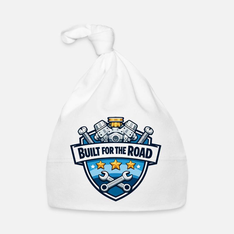 Construit pour la route : Mechanic Crest Bonnet bio Bébé