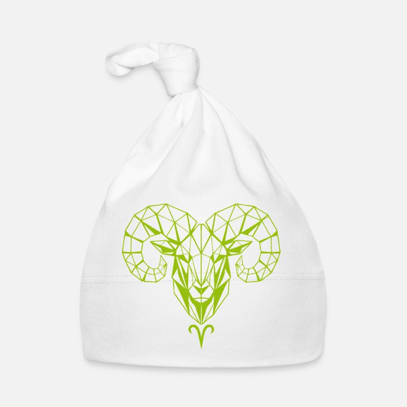Geometrischer Ramskopf Netzdesign Baby Bio-Mütze